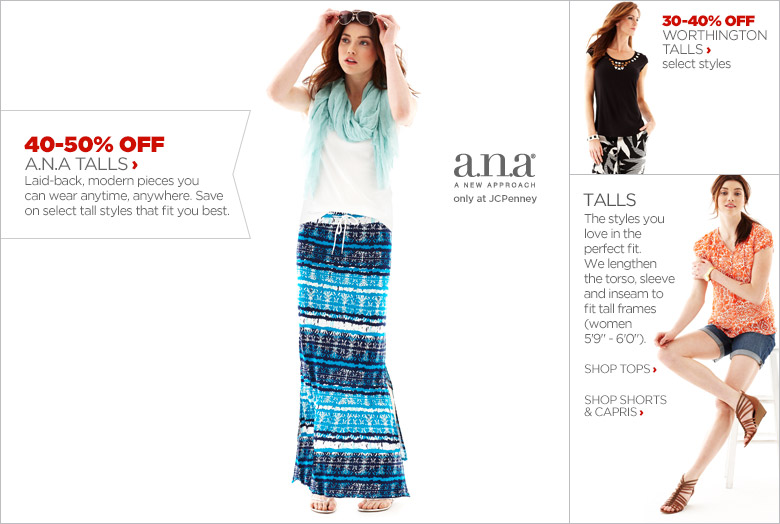 Tall Womens Clothing - Shop Tall Dresses, Jeans, Skirts, Coats ...